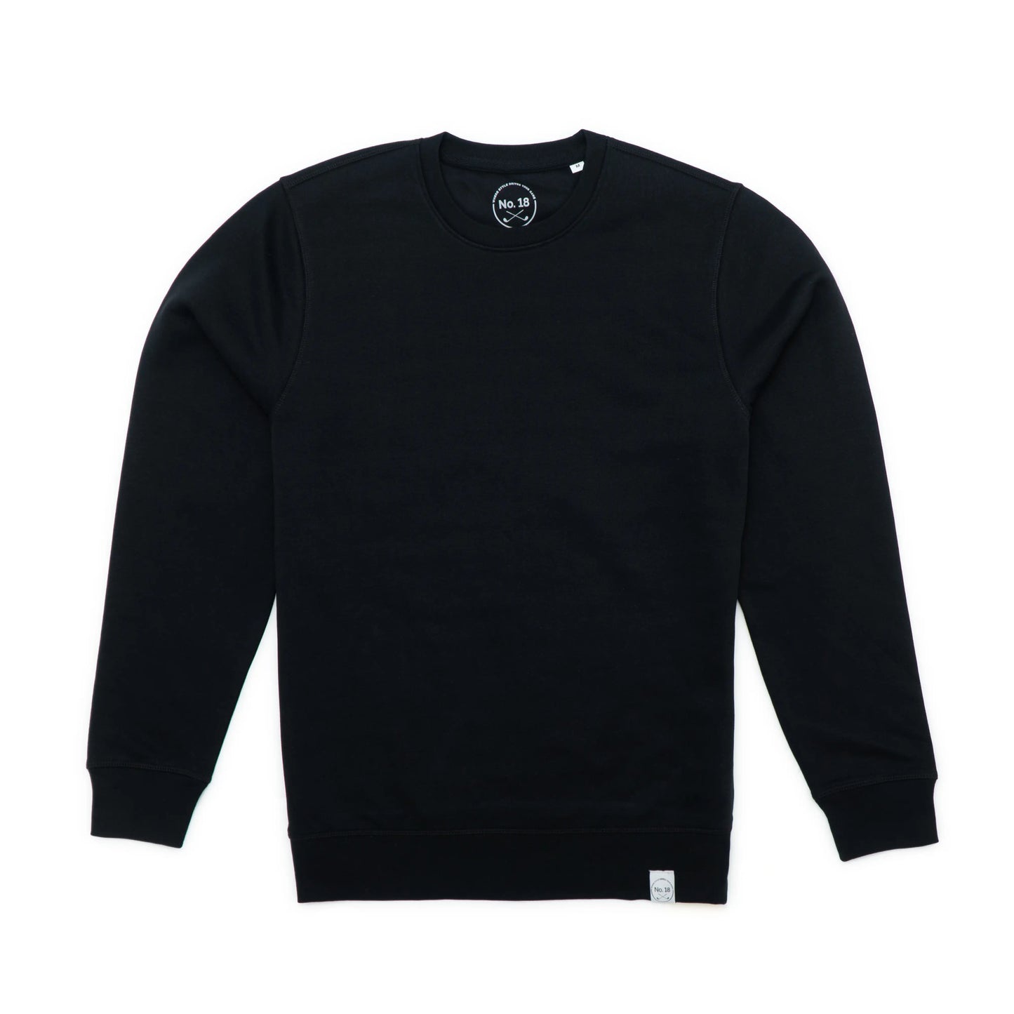 Golf Pullover mit Backprint in Schwarz von No. 18 Golf-Shop