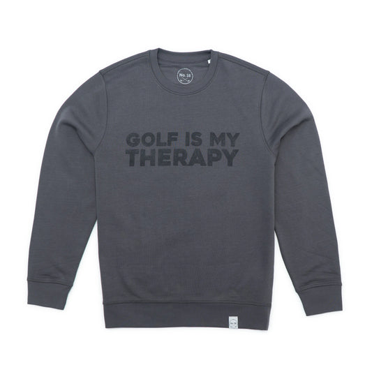 Witziges Golf-Shirt mit Spruch "Golf is my Therapy" für entspannte Golfer