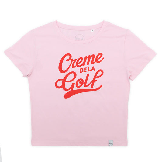 Golf-Lifestyle Shirt für Damen mit Statement Print "Creme de la Golf"