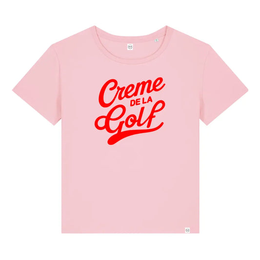 Golf-Lifestyle Shirt für Damen mit Statement Print "Creme de la Golf"