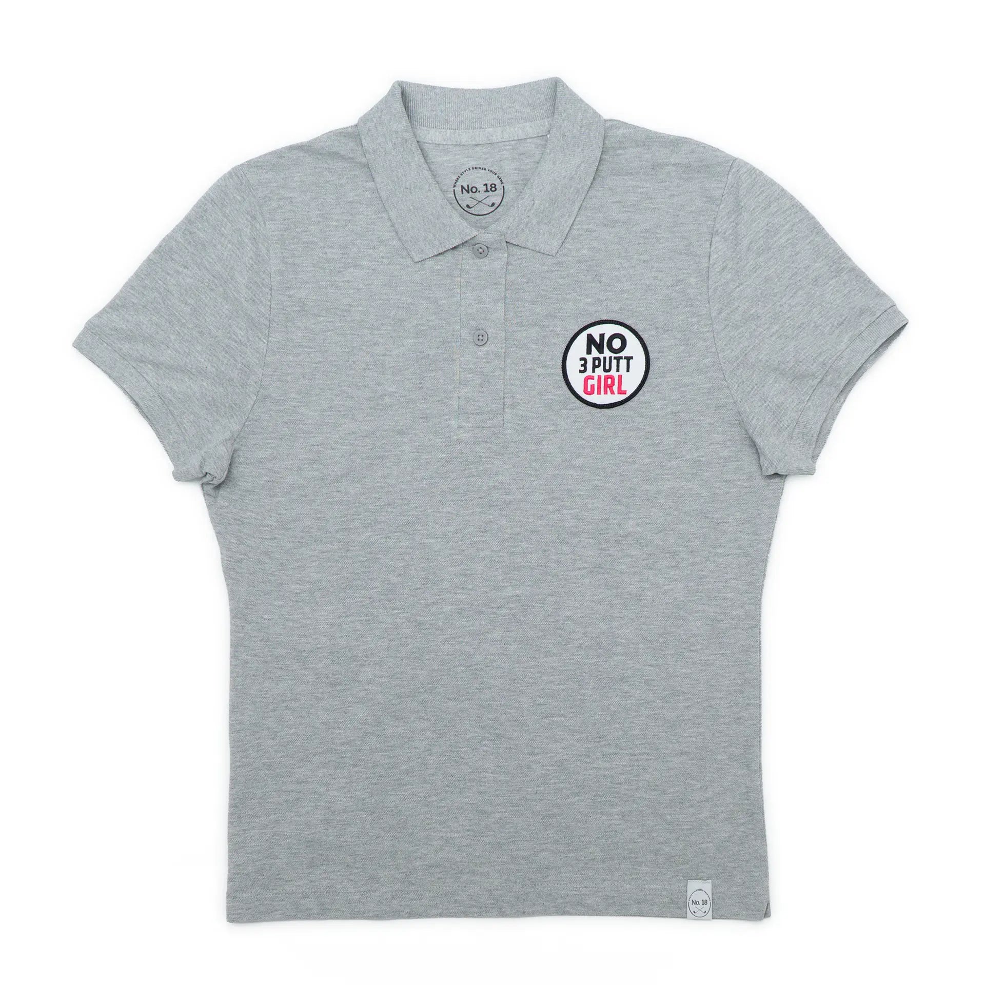 Stylisches Golf-Shirt für Damen "NO 3 Putt Girl" mit Patch