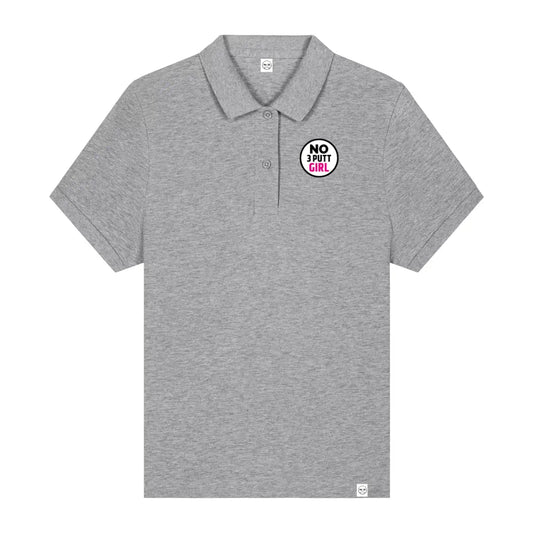 Stylisches Golf-Shirt für Damen "NO 3 Putt Girl" Patch