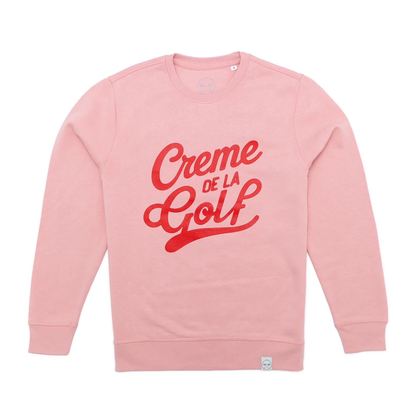 Stylischer Golf-Damen Pullover mit "Creme de la Golf" lustigem Spruch rosa 