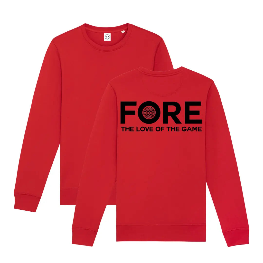 Golf-Shirt mit Backprint in rot und schwarz  in Bio Qualität 