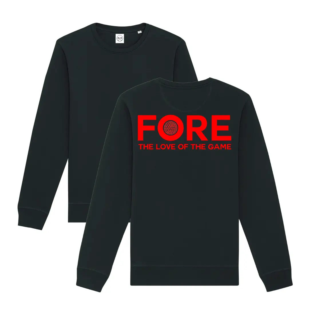Golf-Shirt mit Leidenschaft Spruch "Fore the Love of the Game" in Bio-Baumwolle für Golfer