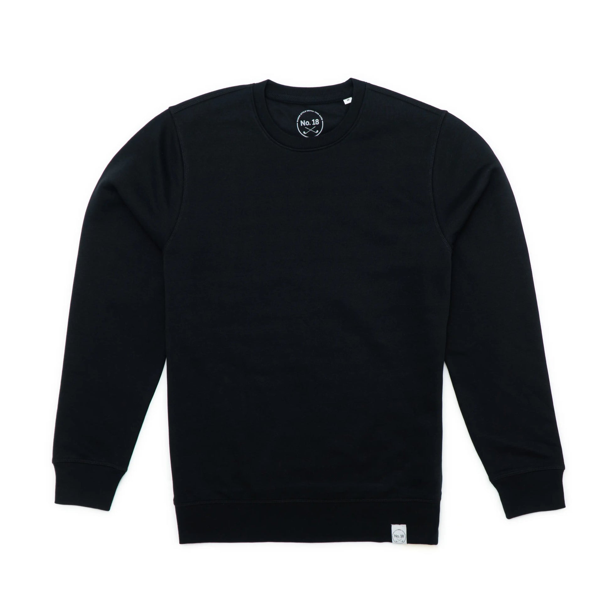 Golf Pullover mit Backprint in Schwarz von No. 18 Golf-Shop