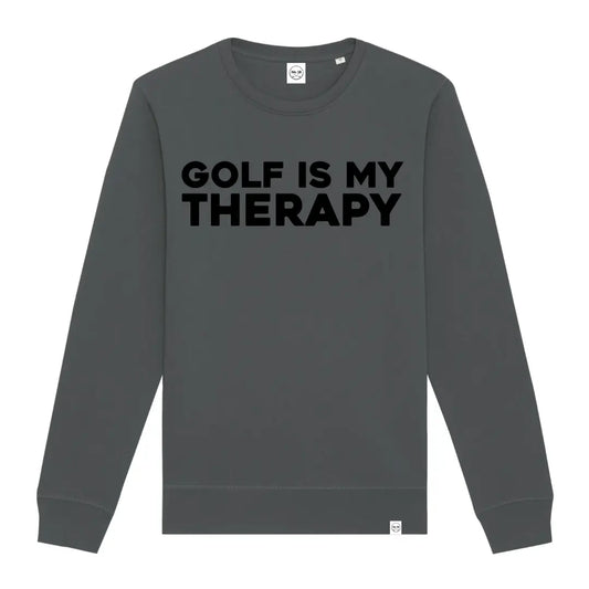 Witziges Golf-Shirt mit Spruch "Golf is my Therapy" für entspannte Golfer