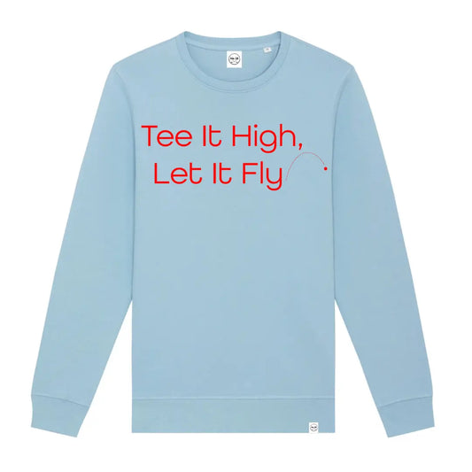 Golf-Shirt mit humorvollem Spruch "Tee it high let it fly" für Golf-Liebhaber