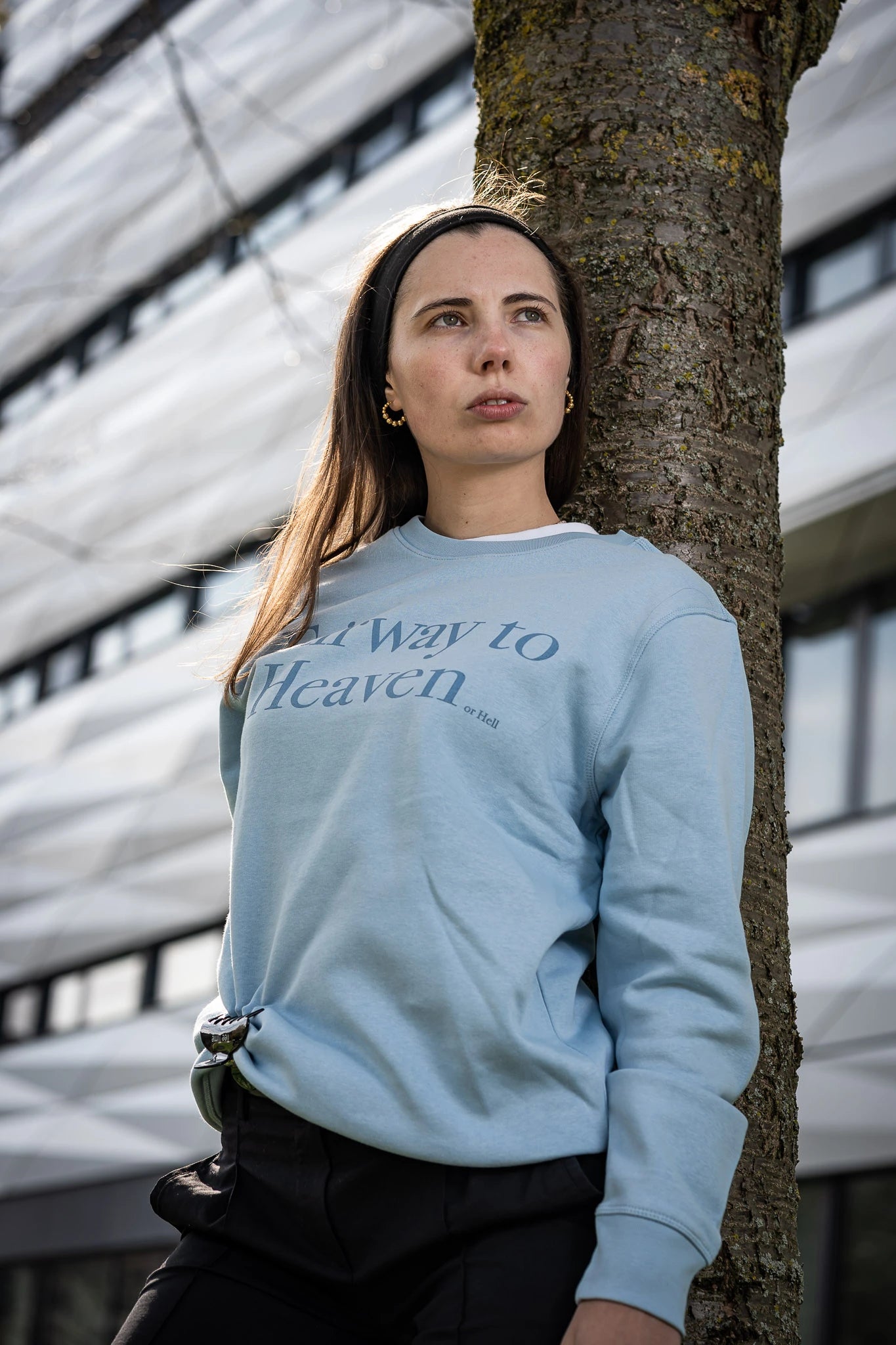 Sweatshirt "Fairway to Heaven or Hell" - stylische Golfmode mit Statement Print.